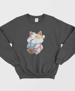 Cat Bubble Tea Neko Kitty Kawaii Neko Sweatshirt 1