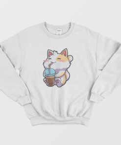Cat Bubble Tea Neko Kitty Kawaii Neko Sweatshirt 2
