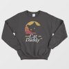 Cat Daddy Vintage Eighties Style Cat Retro Distressed Sweatshirt