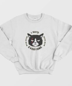 Cat I Hate Everyone Sweatshirt 1