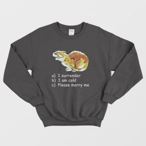 Cat I Surrender I Am Cold Please Marry Me Sweatshirt