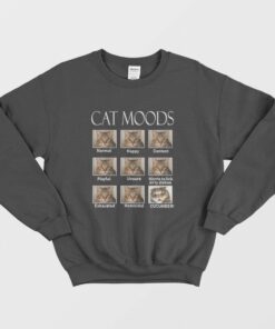 Cat Moods Funny Meme Sweatshirt 1