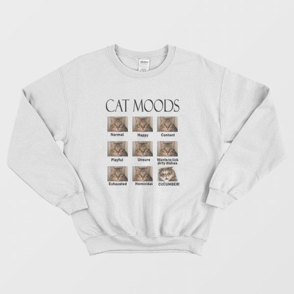 Cat Moods Funny Meme Sweatshirt