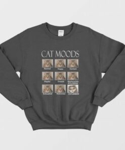 Cat Moods Funny Meme Sweatshirt 3