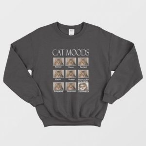 Cat Moods Funny Meme Sweatshirt 3