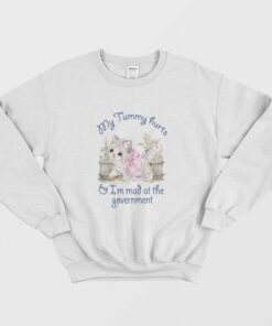 Cat My Tummy Hurts and I'm Mad At The Government Sweatshirt 1 Cat My Tummy Hurts and Im Mad At The Government Sweatshirt 2