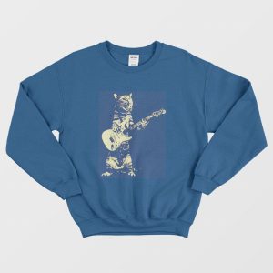 Cat Playing Guitar Sweatshirt