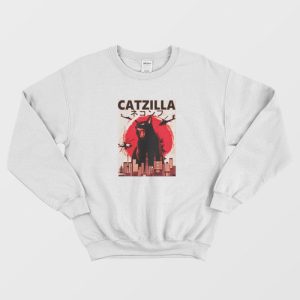 Catzilla Godzilla Parody Sweatshirt