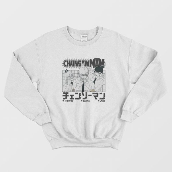 Chainsaw Man Aki Denji and Power Sweatshirt