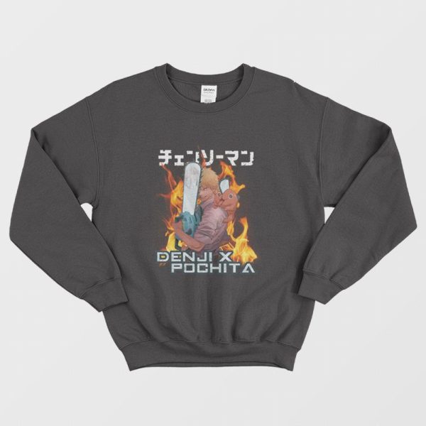 Chainsaw Man Denji and Pochita Sweatshirt