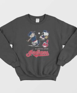 Charlie Brown Snoopy Cleveland Indians Sweatshirt 1