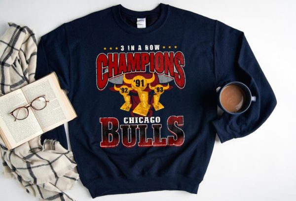 Chicago Bulls Basic Team Logo Vintage Championship Sweatshirt