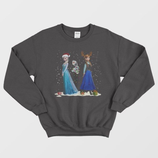 Christmas Frozen Elsa Anna Olaf Sweatshirt