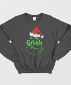 Christmas Resting Grinch Face Sweatshirt 1