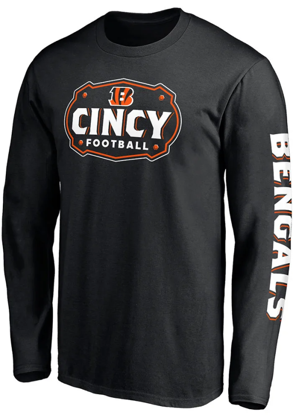 Cincinnati Bengals Sunday Foorball Facemask Long Sleeve T-shirt