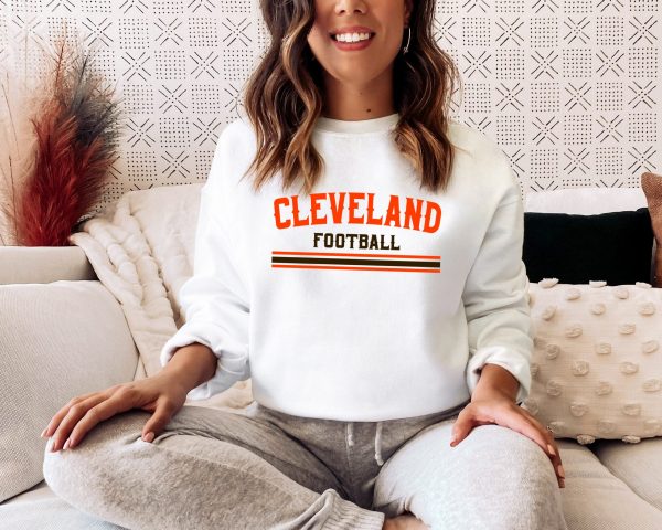 Cleveland Football Classic Design Comfy Soft Unisex Crewneck Sweatshirt