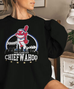 Cleveland Indians Since 1915 To Forever Chief Wahoo T Shirt 1 Cleveland Indians Since 1915 To Forever Chief Wahoo T Shirt 2