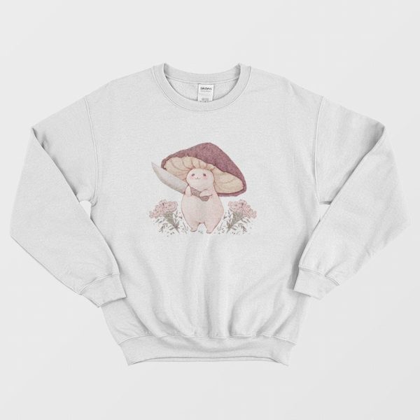 Cute Mushroom With a Knife Sweatshirt