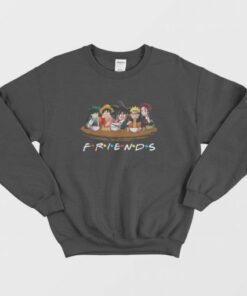 Deku Luffy Goku Uzumaki Tanjiro Anime Friends Sweatshirt 3