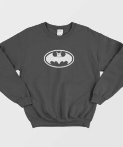 Devil Horn Batman Symbol Sweatshirt 1