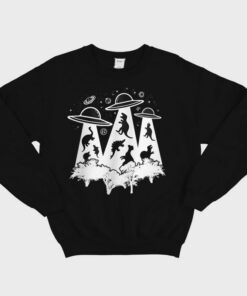 Dinosaur Alien Abduction Sweatshirt 1