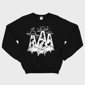 Dinosaur Alien Abduction Sweatshirt 1