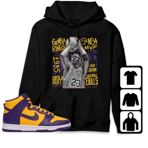 Dunk High Purple University Gold Unisex T Shirt 3