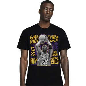 Dunk High Purple University Gold Unisex T Shirt 4