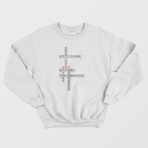 EAT Effort Attitude Toughness Crossword Puzzle Sweatshirt