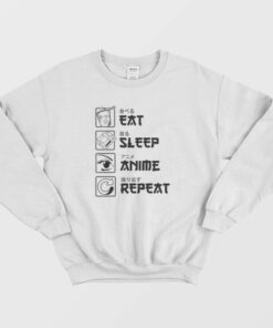 Eat Sleep Anime Repeat Sweatshirt 1