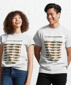 F1 2022 Calendar All Tracks Classic T Shirt 2 F1 2022 Calendar All Tracks Classic T Shirt 1 1