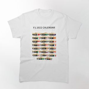 F1 2022 Calendar All Tracks Classic T Shirt 2 1