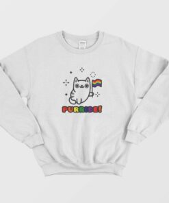 Feline The Purride LGBT Gay Pride Cat funny Gift Sweatshirt 1
