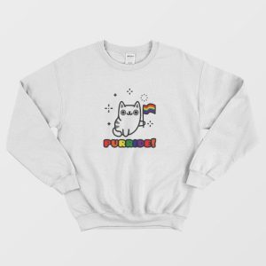 Feline The Purride LGBT Gay Pride Cat funny Gift Sweatshirt 1