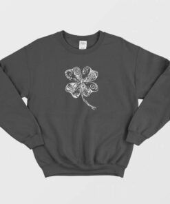 Four Leaf Clover Tribal Shamrock Lucky Sweatshirt 1 Four Leaf Clover Tribal Shamrock Lucky Sweatshirt 2