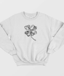 Four Leaf Clover Tribal Shamrock Lucky Sweatshirt 2 Four Leaf Clover Tribal Shamrock Lucky Sweatshirt 3