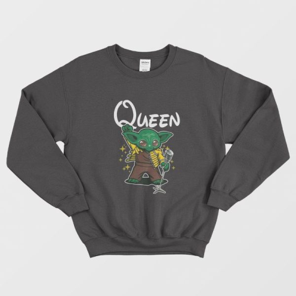 Freddie Mercury Baby Yoda Queen Sweatshirt