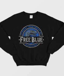 Free Blue Ethical Treatment Of Dinosaurus Sweatshirt 2