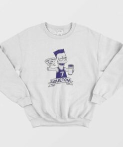 Funny Bart Simpson Houston Sweatshirt 1 Funny Bart Simpson Houston Sweatshirt 2