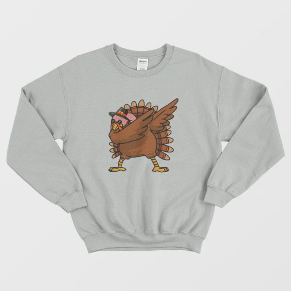 Funny Dabbing Turkey At Thanksgiving Sweatshirt