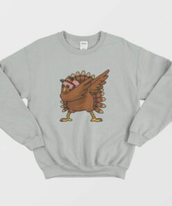 Funny Dabbing Turkey At Thanksgiving Sweatshirt 2