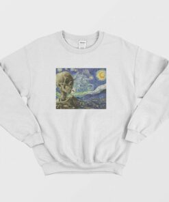 Funny Vincent Van Gogh Starry Night Skull Sweatshirt 2