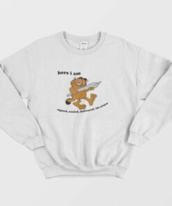 Garfield Here I Am Signed Sealed Delivered Im Yours Sweatshirt 3