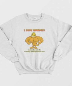 Garfield I Love Mondays Back On The Work Site For Servings Of Lasagna Sweatshirt 3