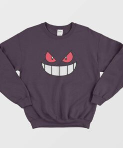 Gengar Face Funny Sweatshirt 1