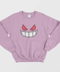 Gengar Face Funny Sweatshirt 2