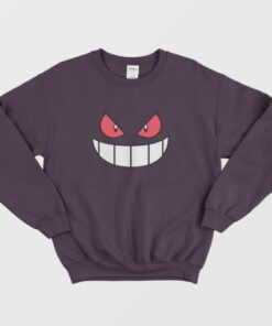 Gengar Face Funny Sweatshirt 4