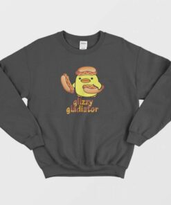Glizzy Gladiator Duck Hotdog Funny Sweatshirt 1