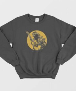 Godzilla Playing Guitar Cool Sweatshirt 1 Godzilla Playing Guitar Cool Sweatshirt 2