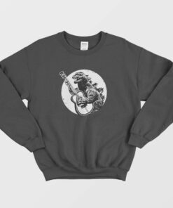 Godzilla Playing Guitar Cool Sweatshirt 2 Godzilla Playing Guitar Cool Sweatshirt 3